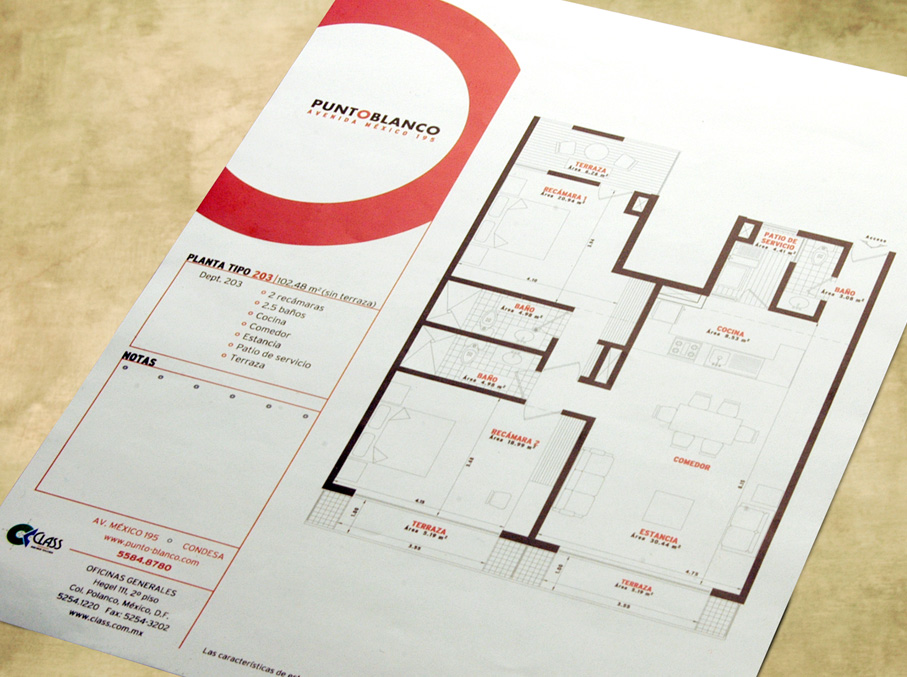 Planta arquitectónica Punto Blanco Picciotto Arquitectos