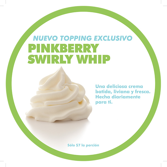 Nuevo topping de helados Pinkberry